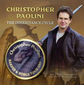 B & N Inheritance Pin for Christopher Paolini signing